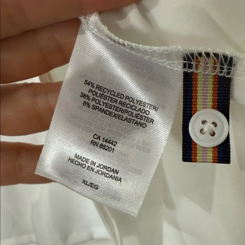 Modern Ambition White Delightfully Technical‎ Office Classic Travel Shirt XL NWT